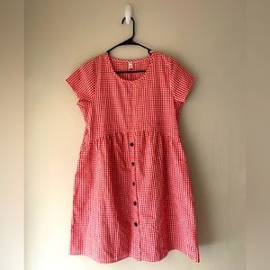 Red Gingham Summer Dress